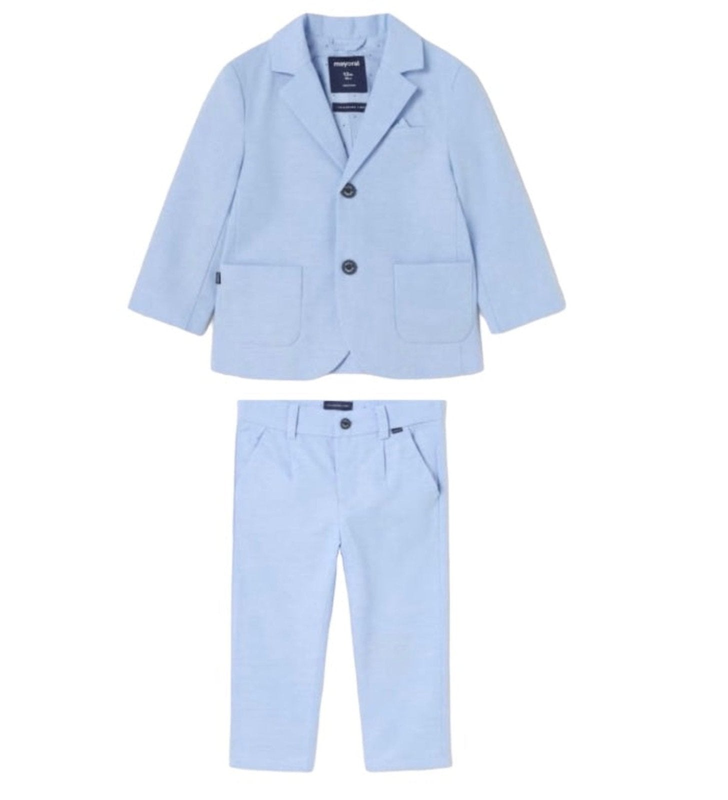 Mayoral - Boys White Cotton & Linen Trousers | Childrensalon