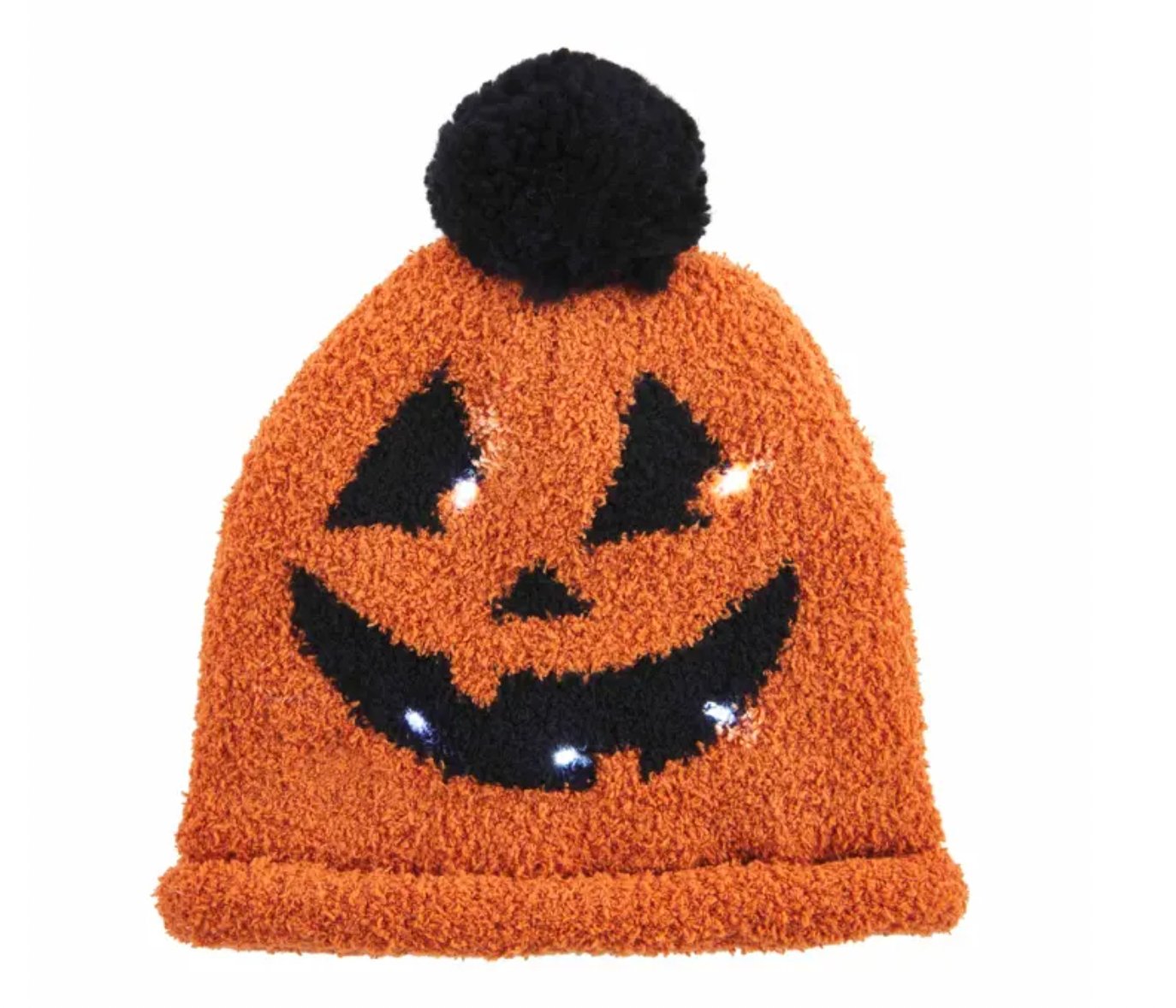 MudPie Pumpkin Patch Halloween Chenille Light Up Toddler Hat