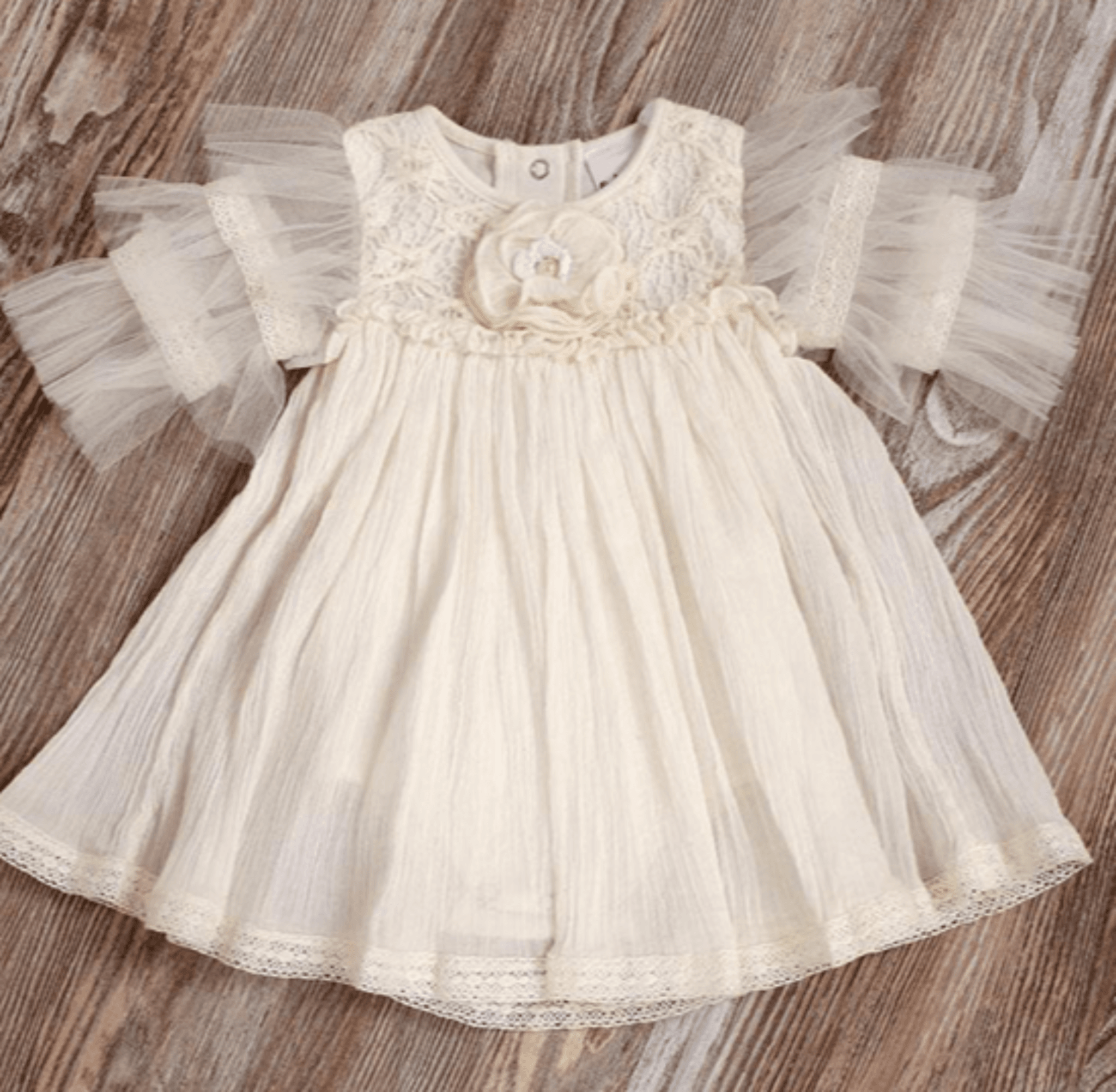 Fashion cream baby girl dress