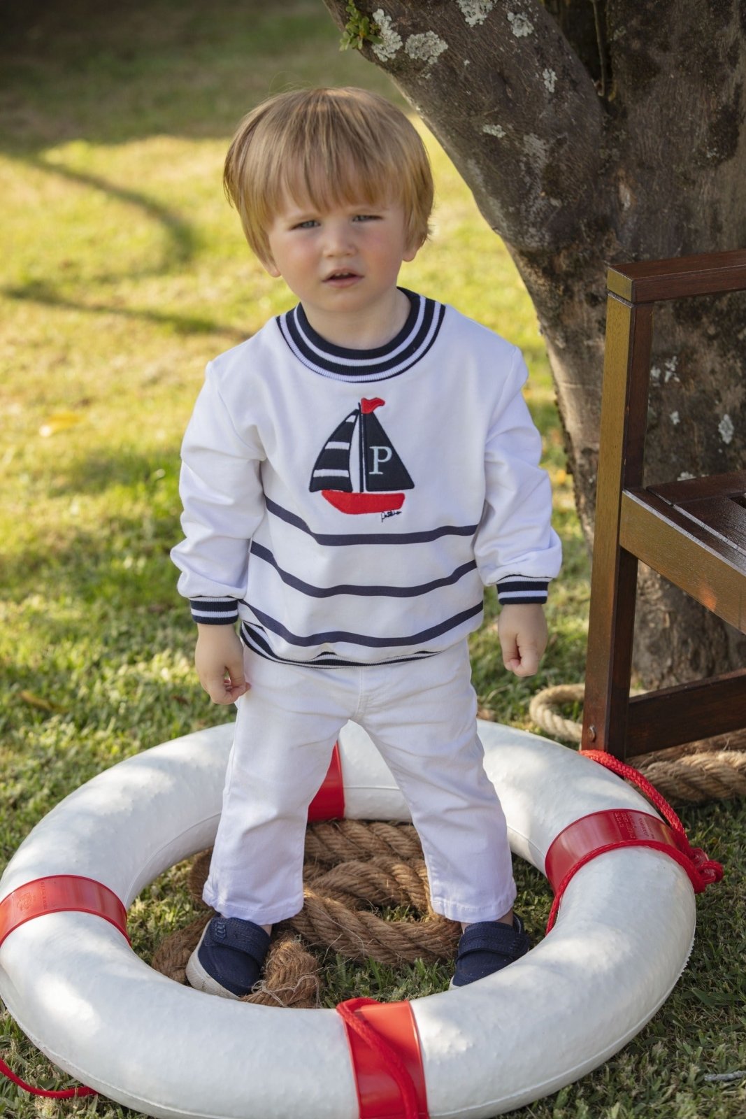 Baby boy white hot sale sweater outfit