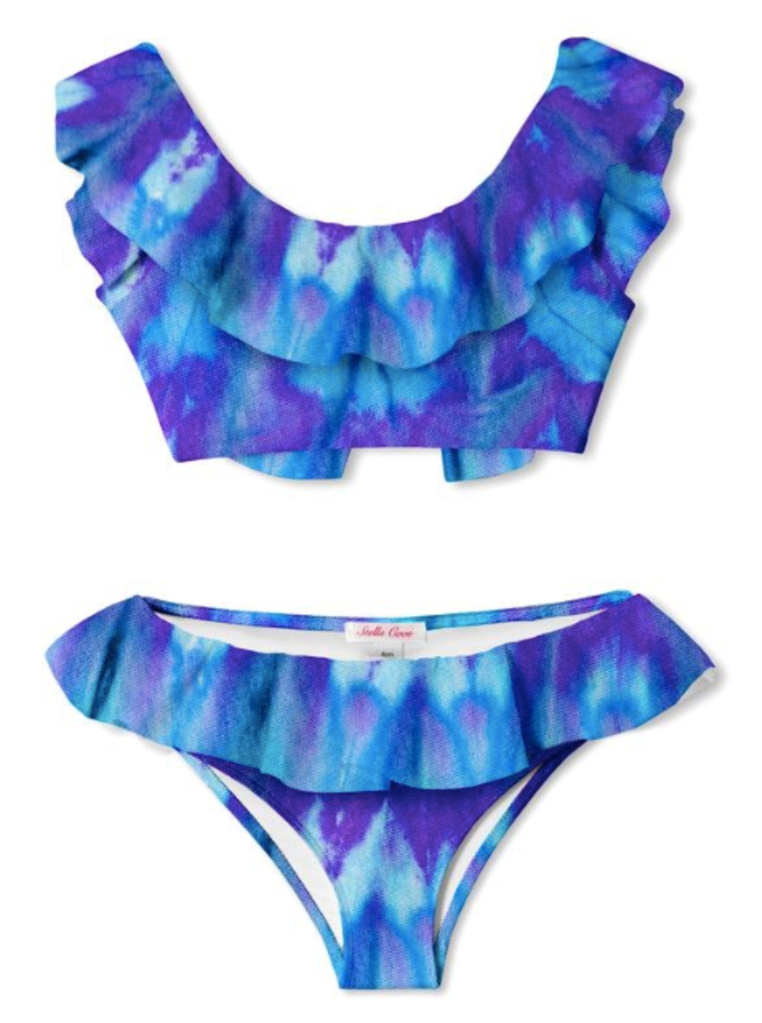 Stella Cove - Teen Girls Purple Tie-Dye Swimsuit